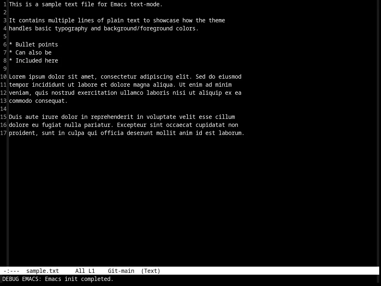 Dark Laptop Theme in text-mode