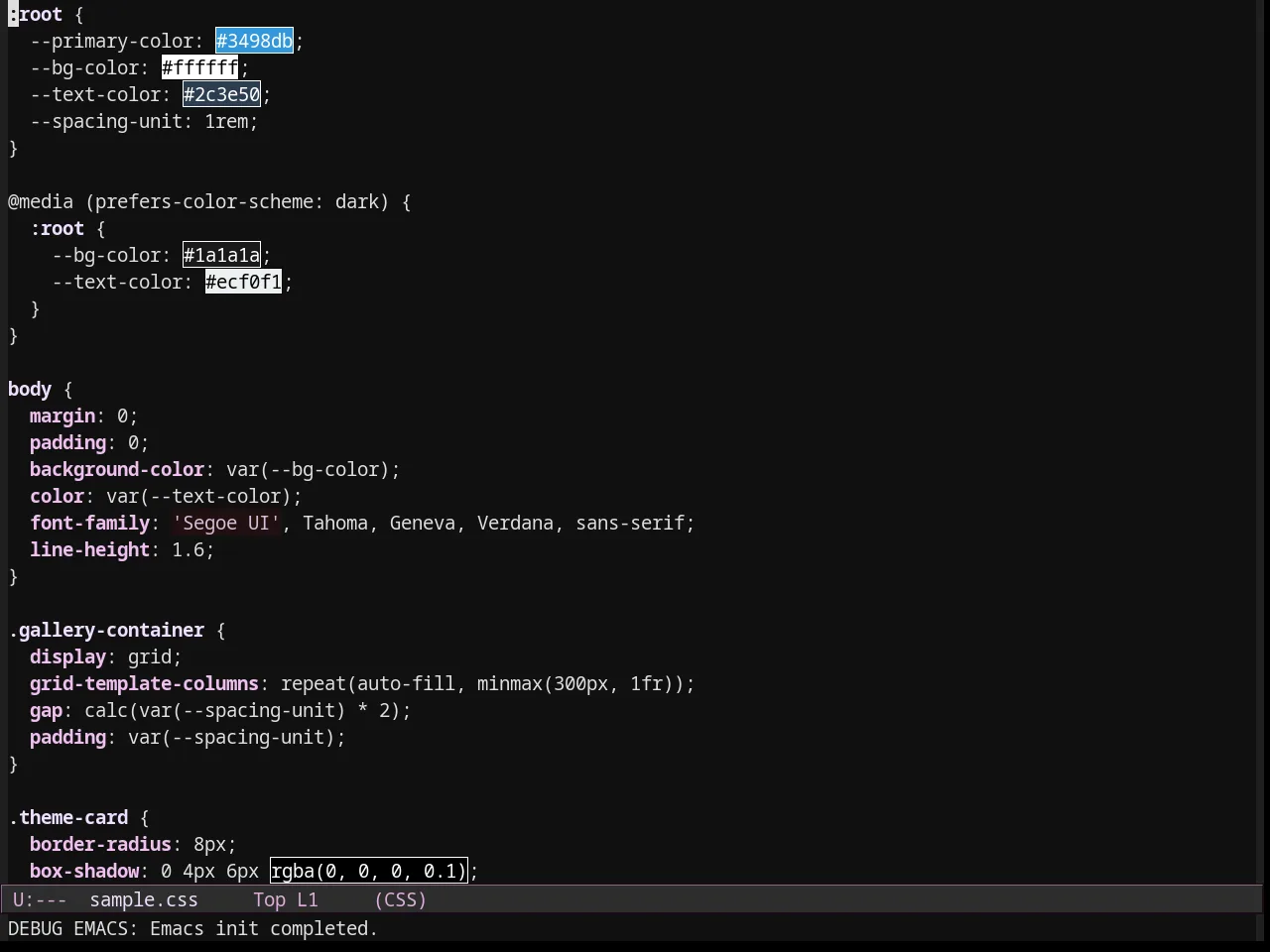 Dark Pink Theme in css-mode