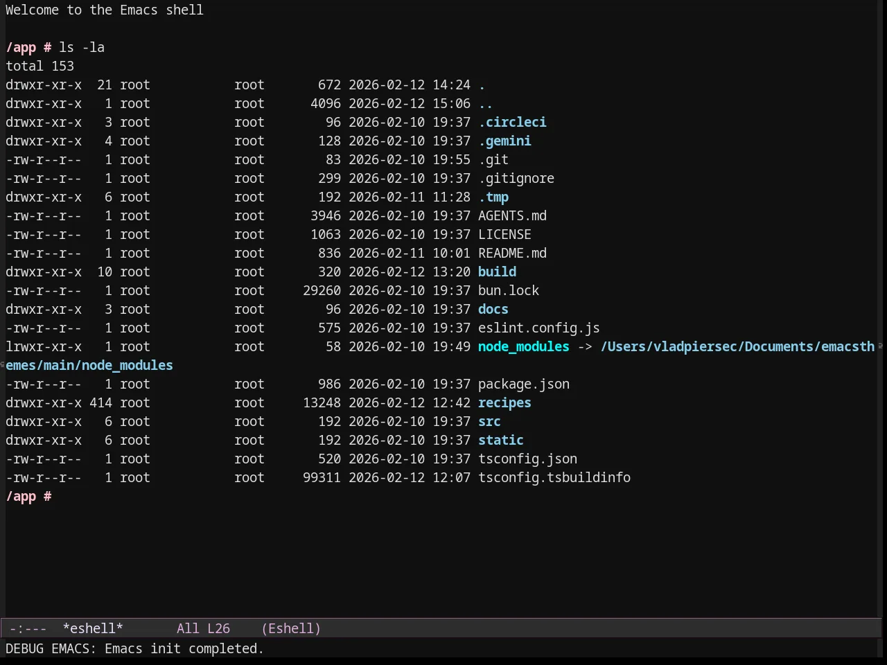 Dark Pink Theme in eshell