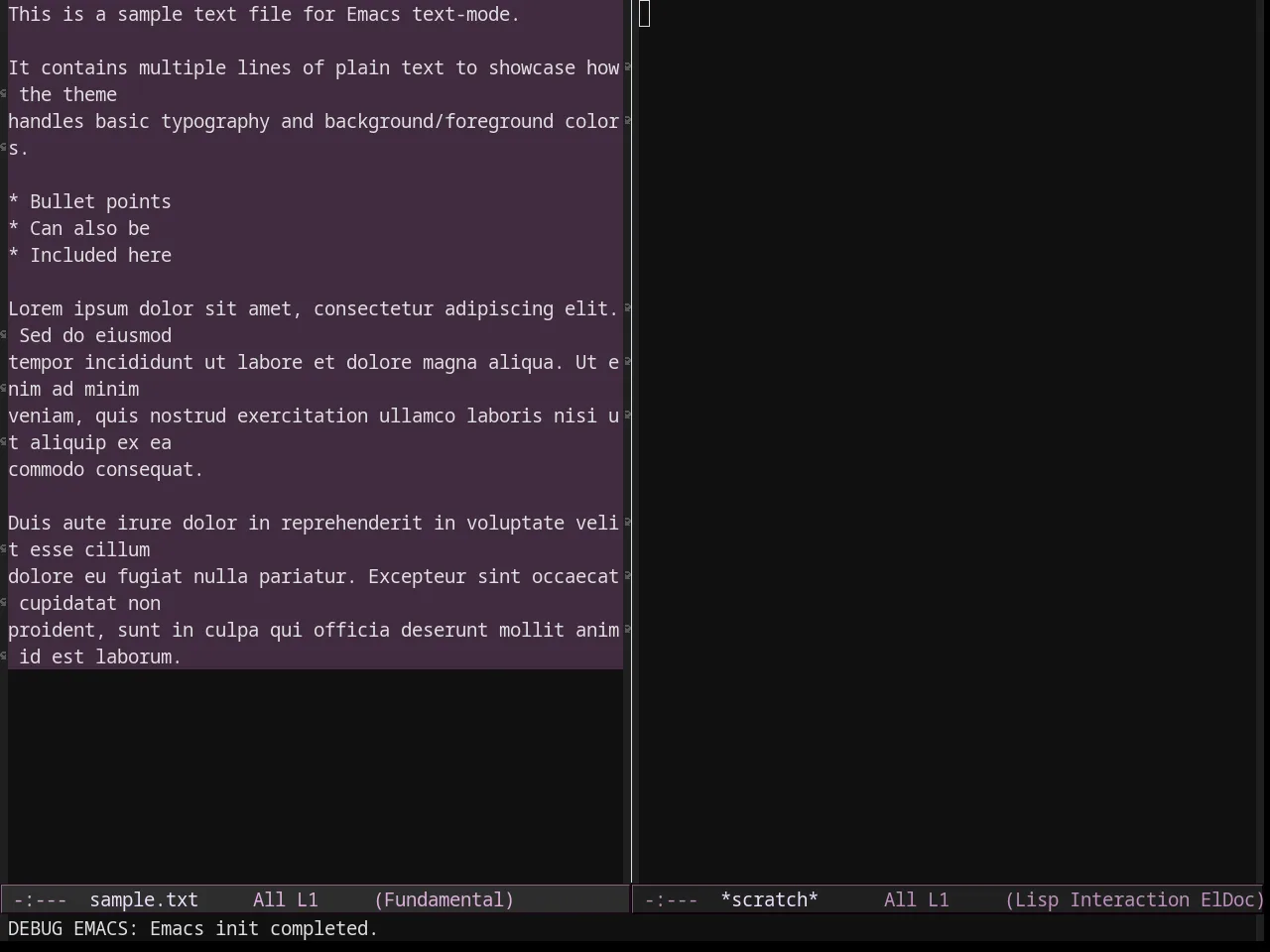 Dark Pink Theme in fundamental-mode