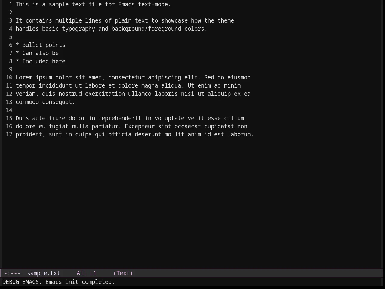 Dark Pink Theme in text-mode