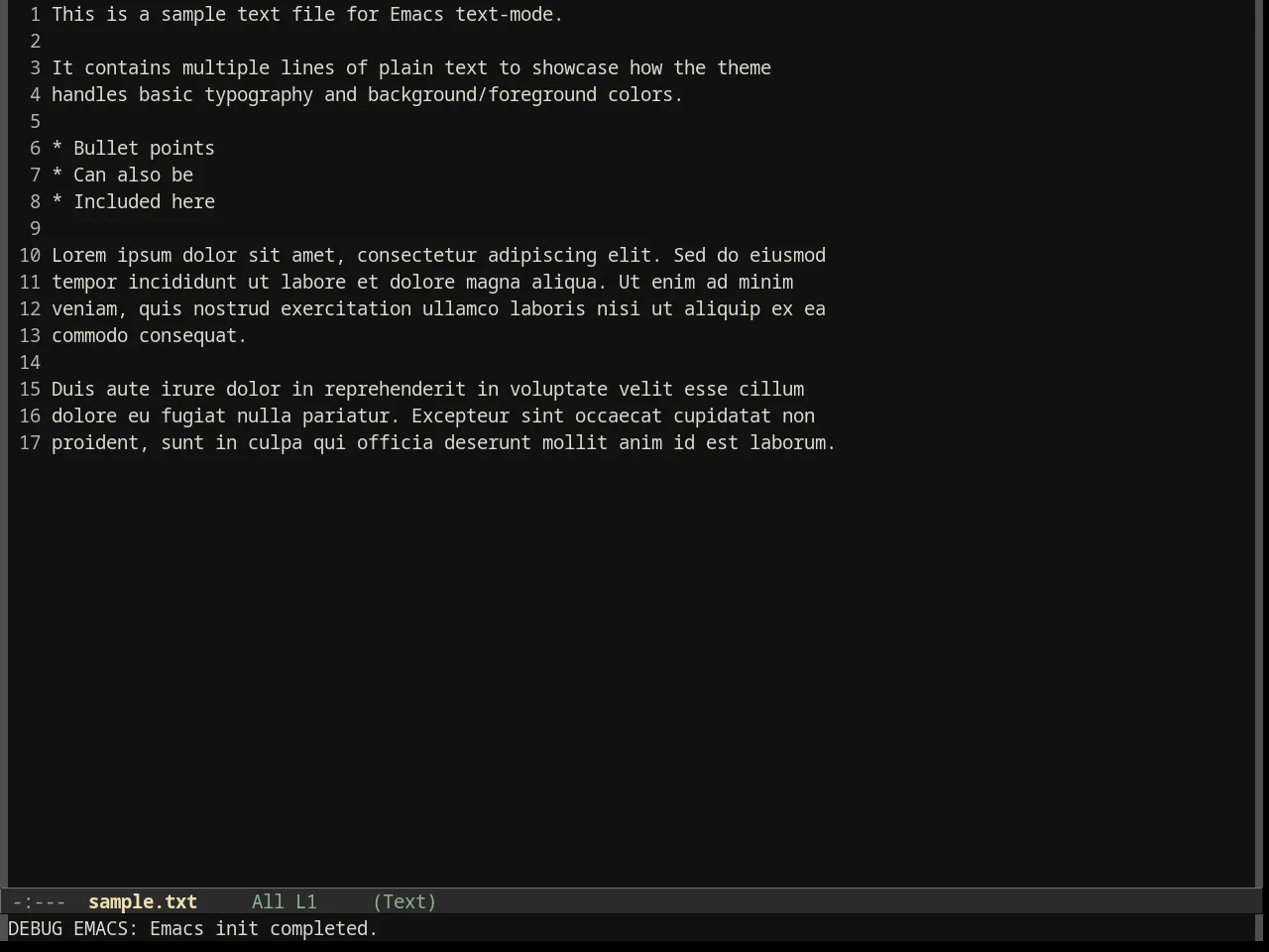 Darkburn Theme in text-mode