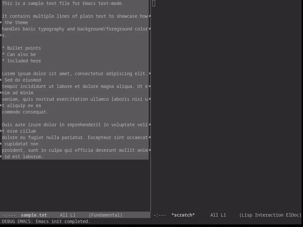 Darkless Theme in fundamental-mode