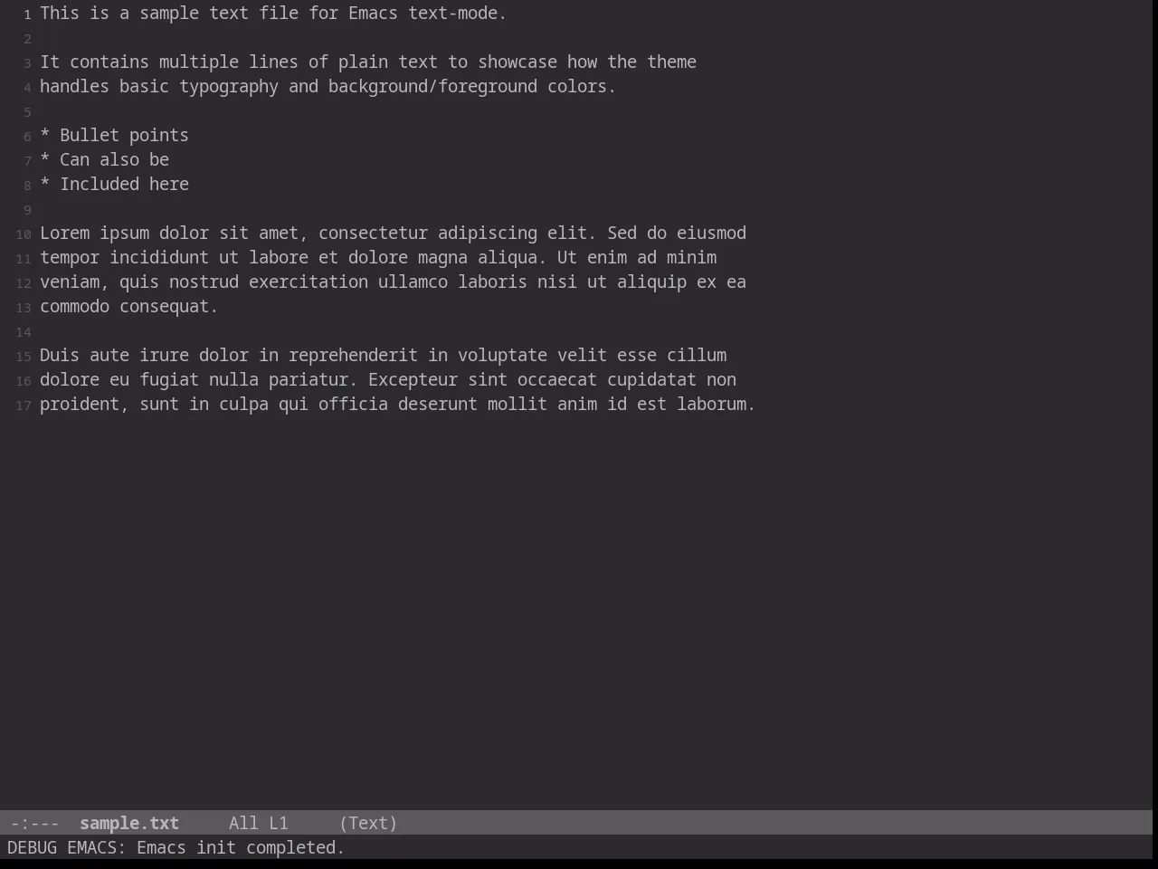 Darkless Theme in text-mode