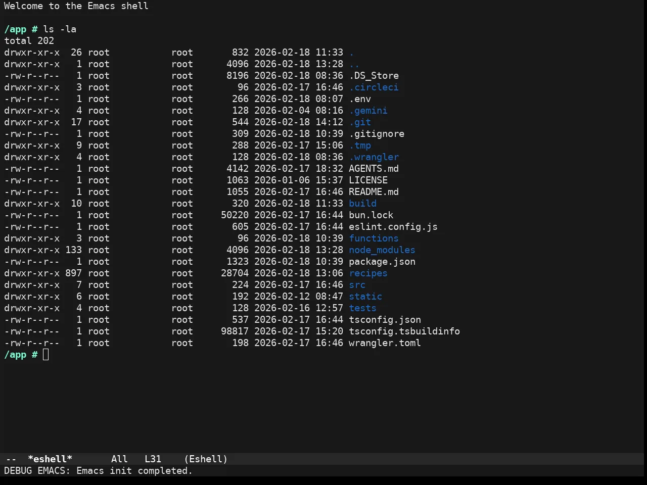 Darkmine Theme in eshell