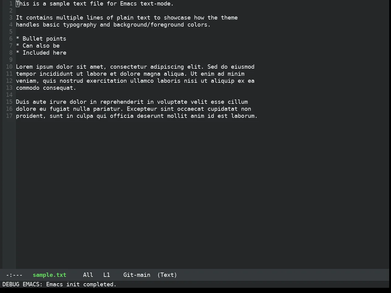 Darkokai Theme in text-mode