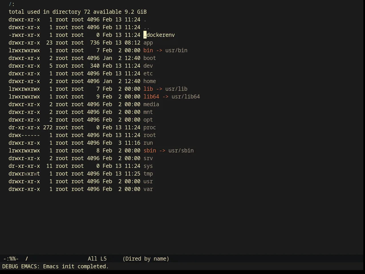 Darktooth Dark Theme in dired