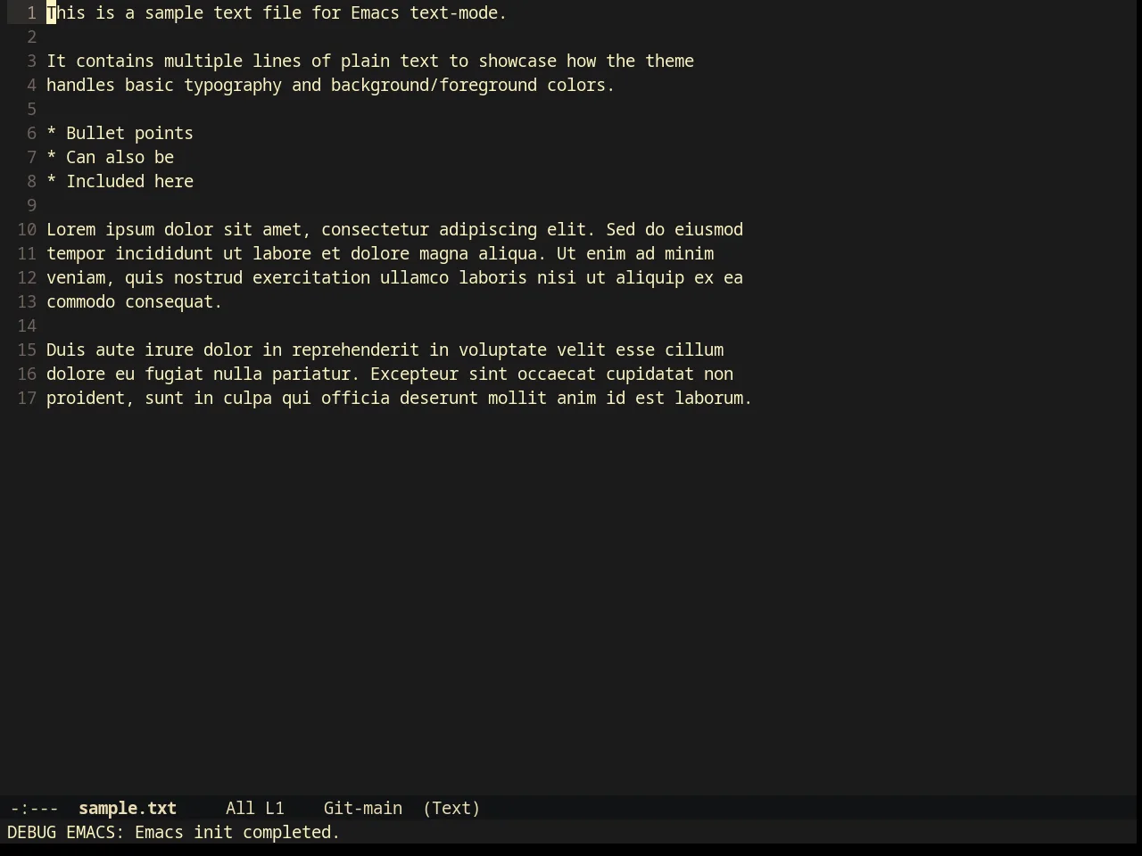 Darktooth Dark Theme in text-mode