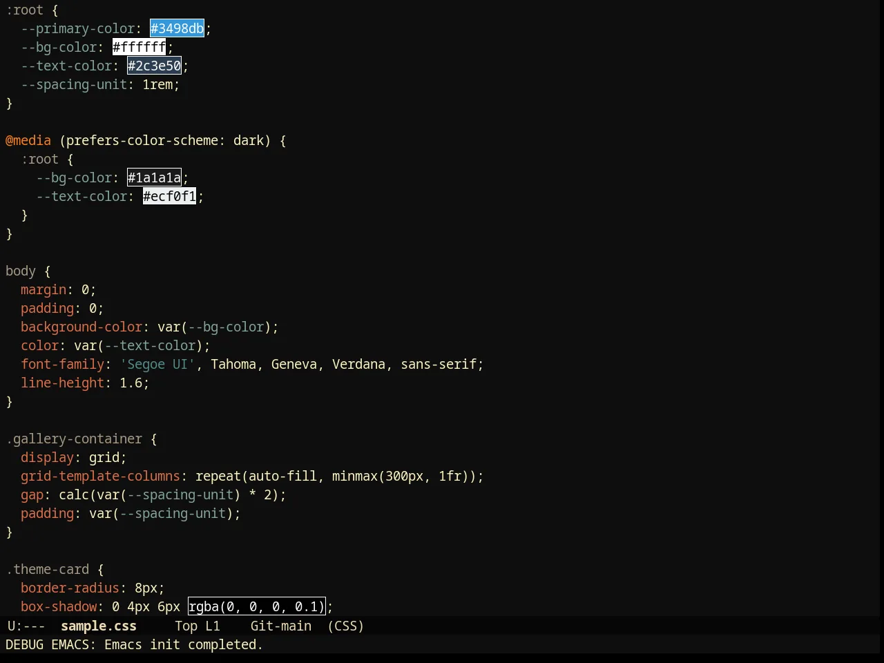 Darktooth Darker Theme in css-mode