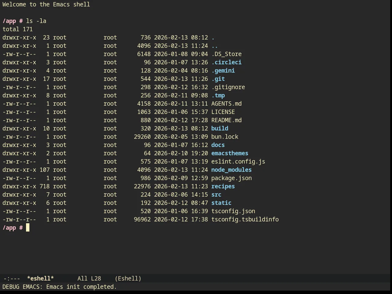 Darktooth Theme in eshell