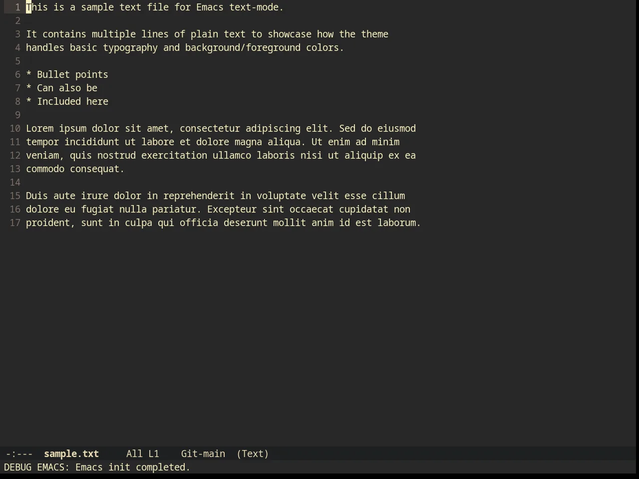Darktooth Theme in text-mode