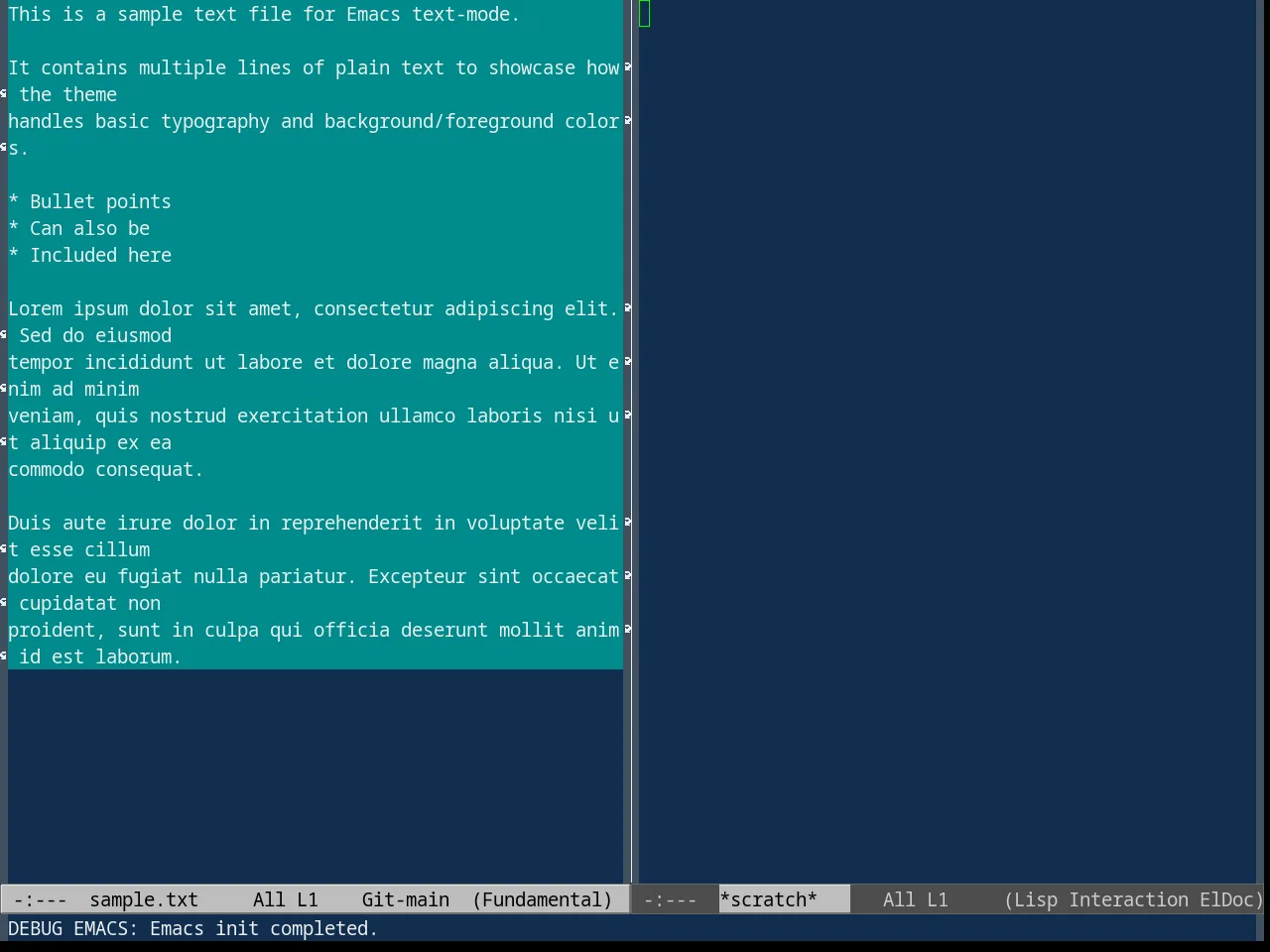 Deep Blue Theme in fundamental-mode