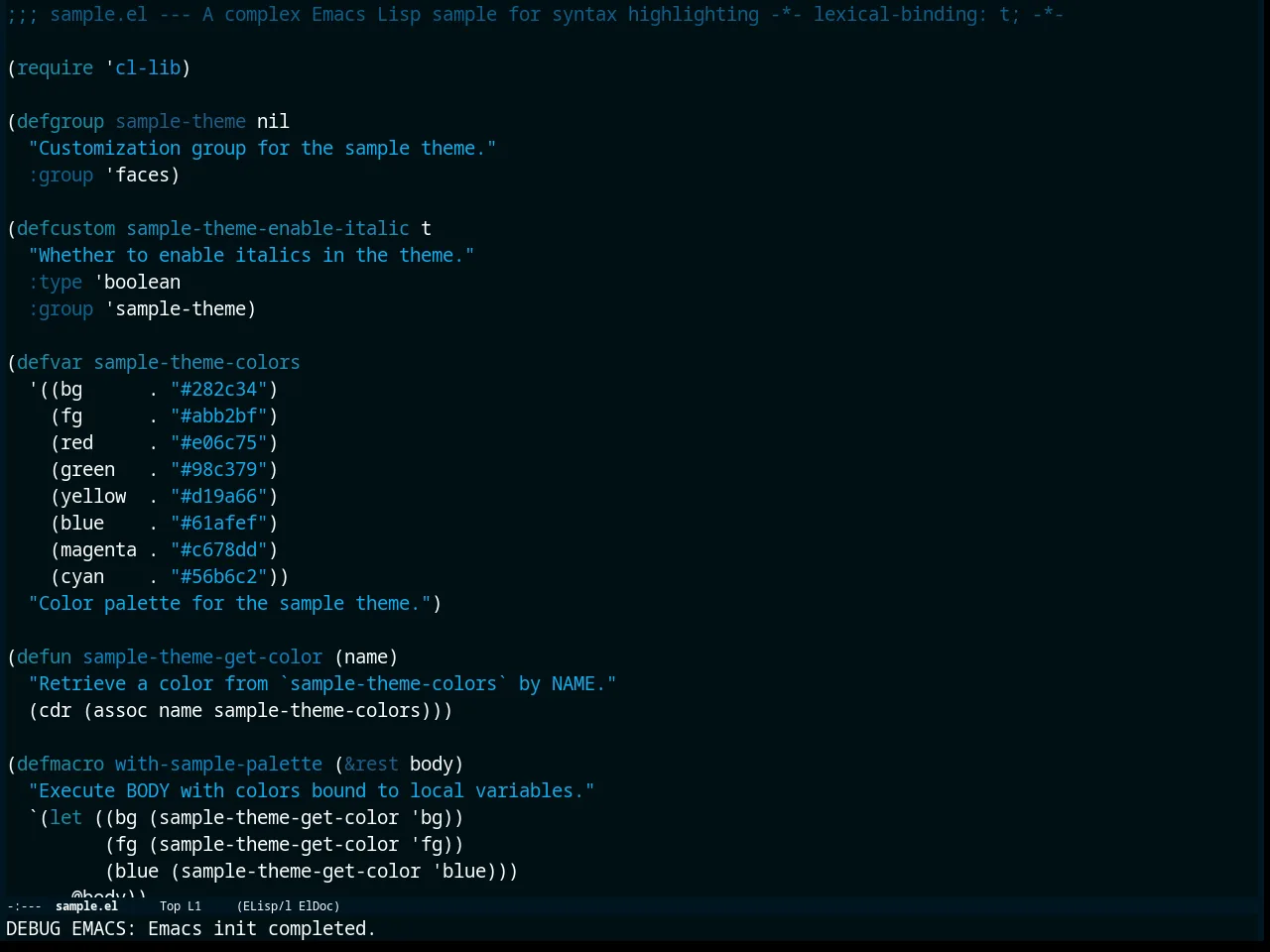 Deep Thought Theme in emacs-lisp-mode