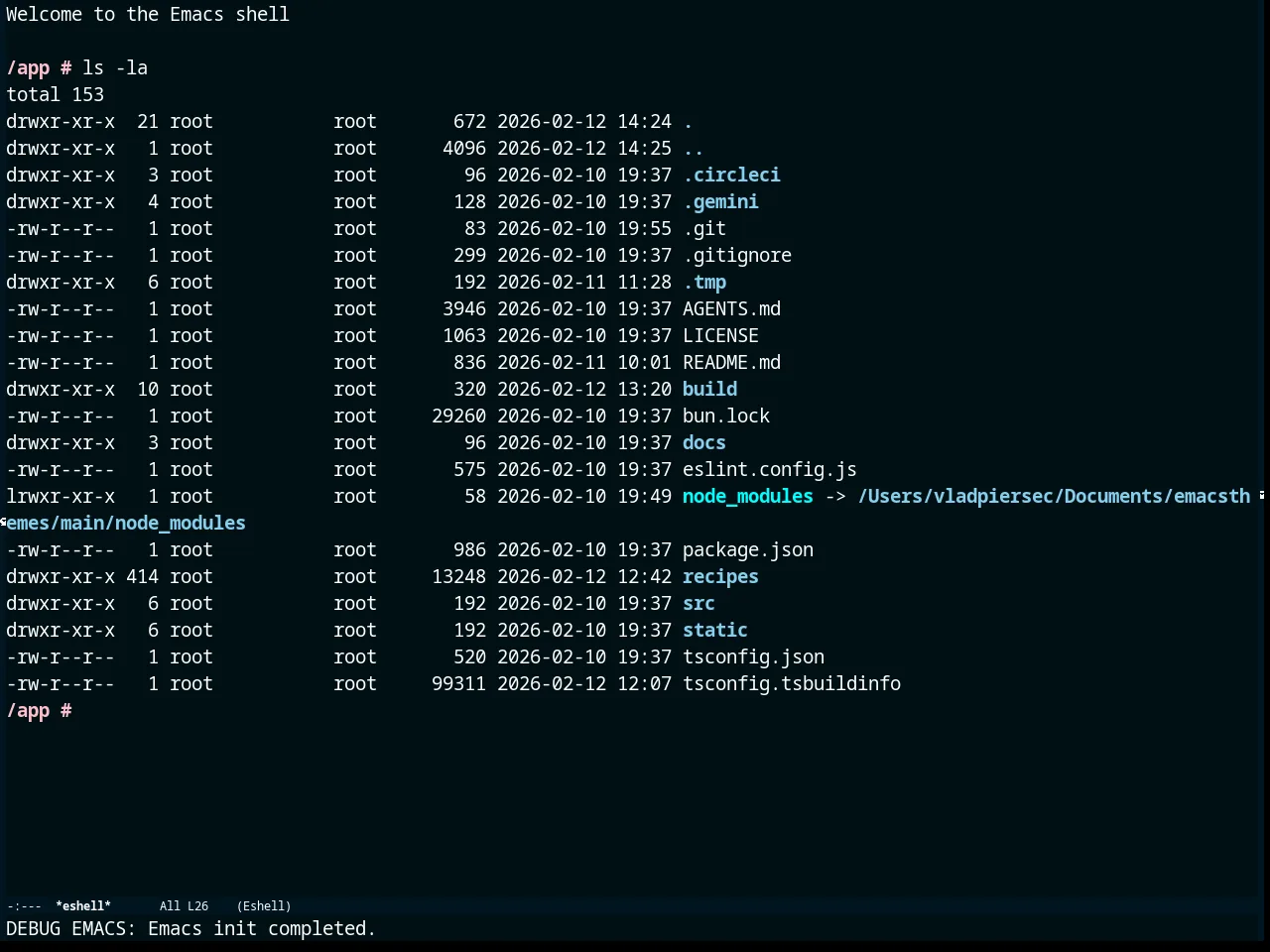Deep Thought Theme in eshell