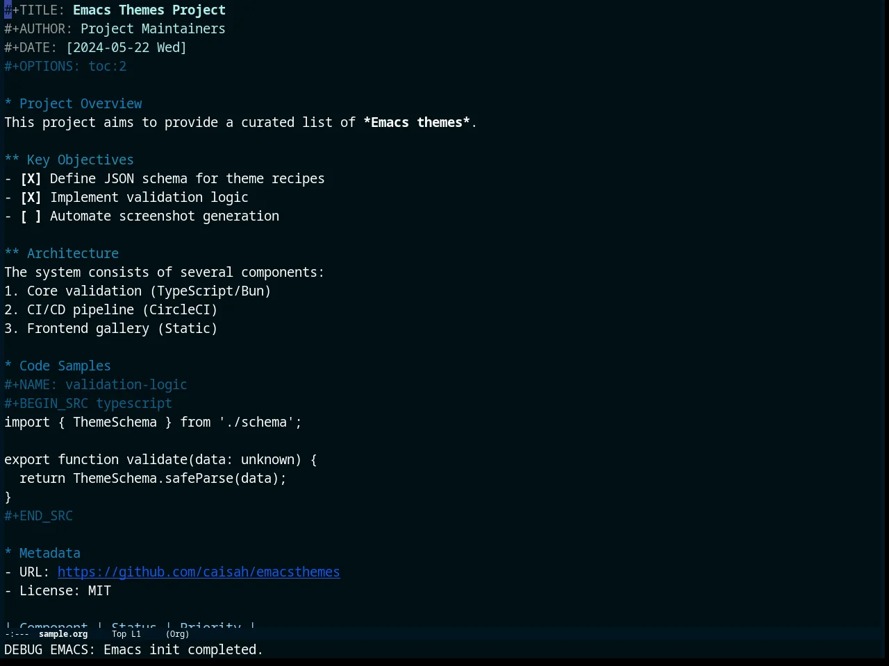 Deep Thought Theme in org-mode