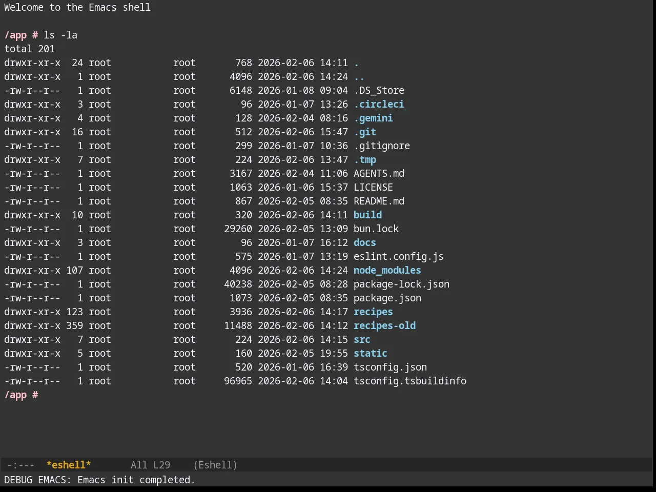 Desert Theme in eshell