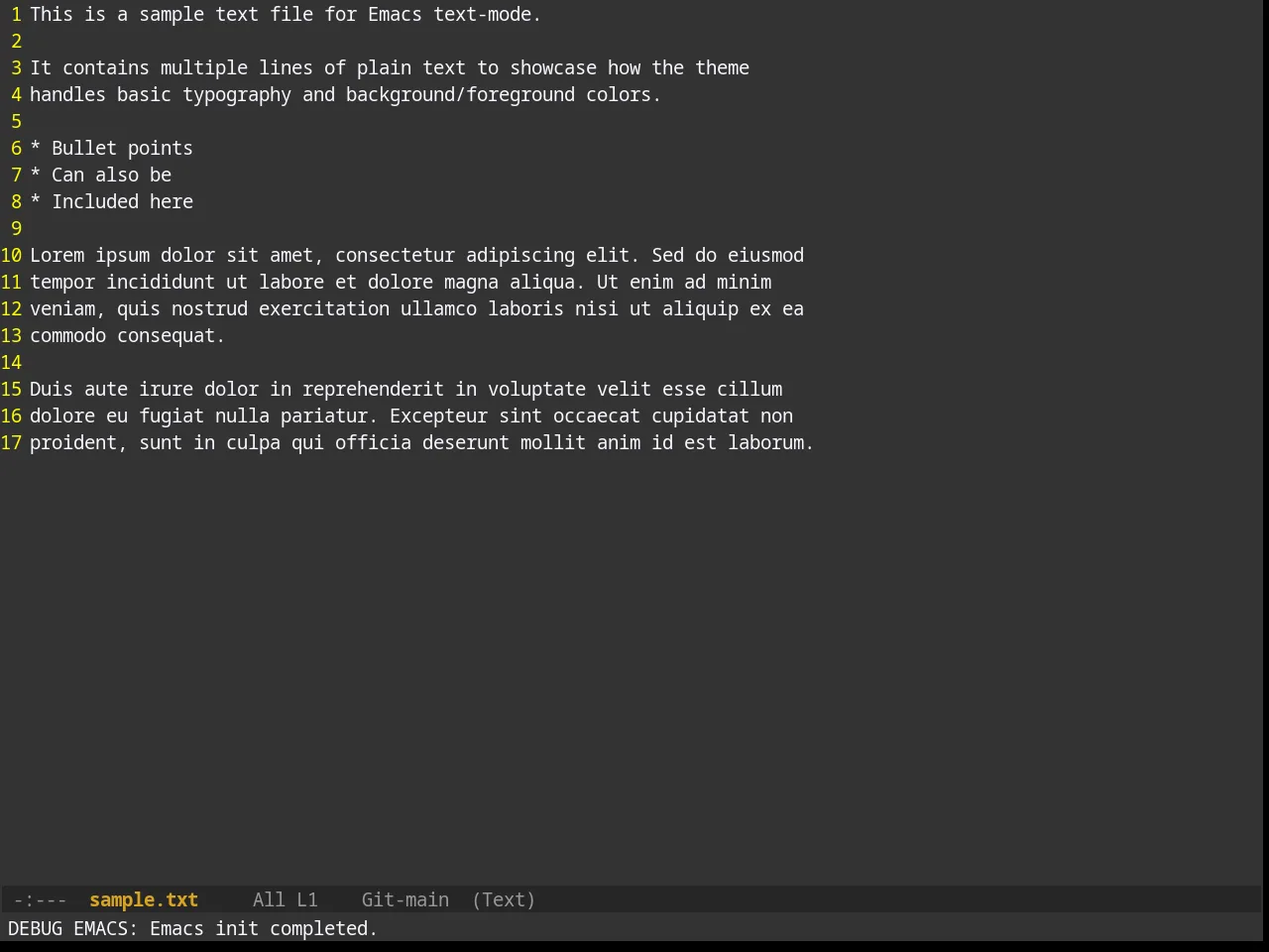 Desert Theme in text-mode