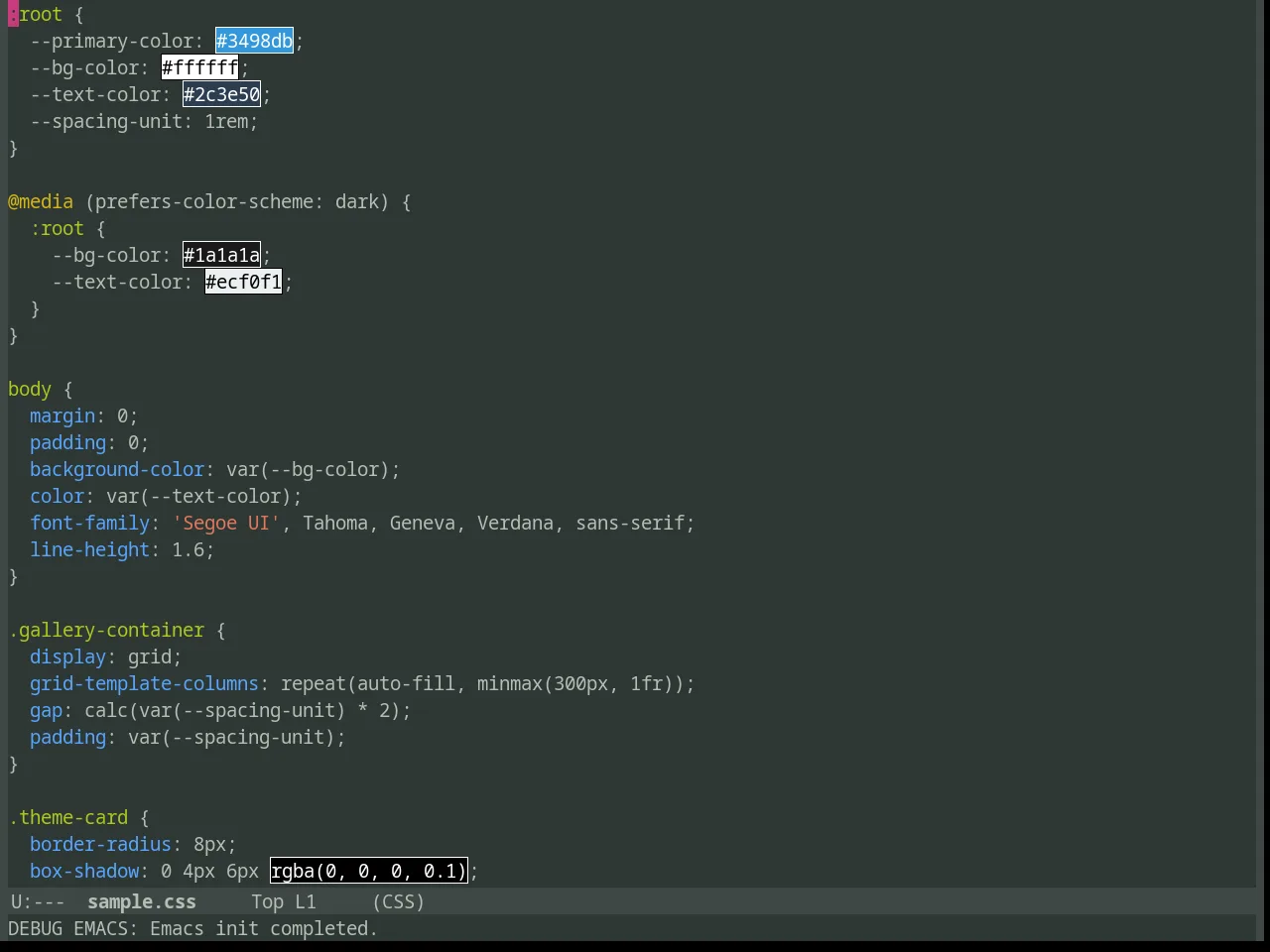Deviant Theme in css-mode