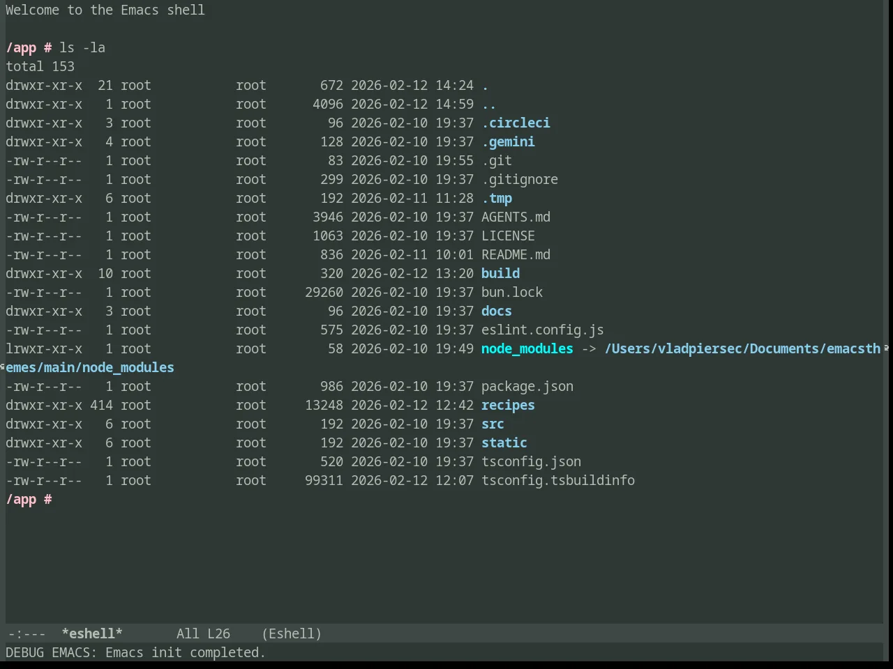 Deviant Theme in eshell