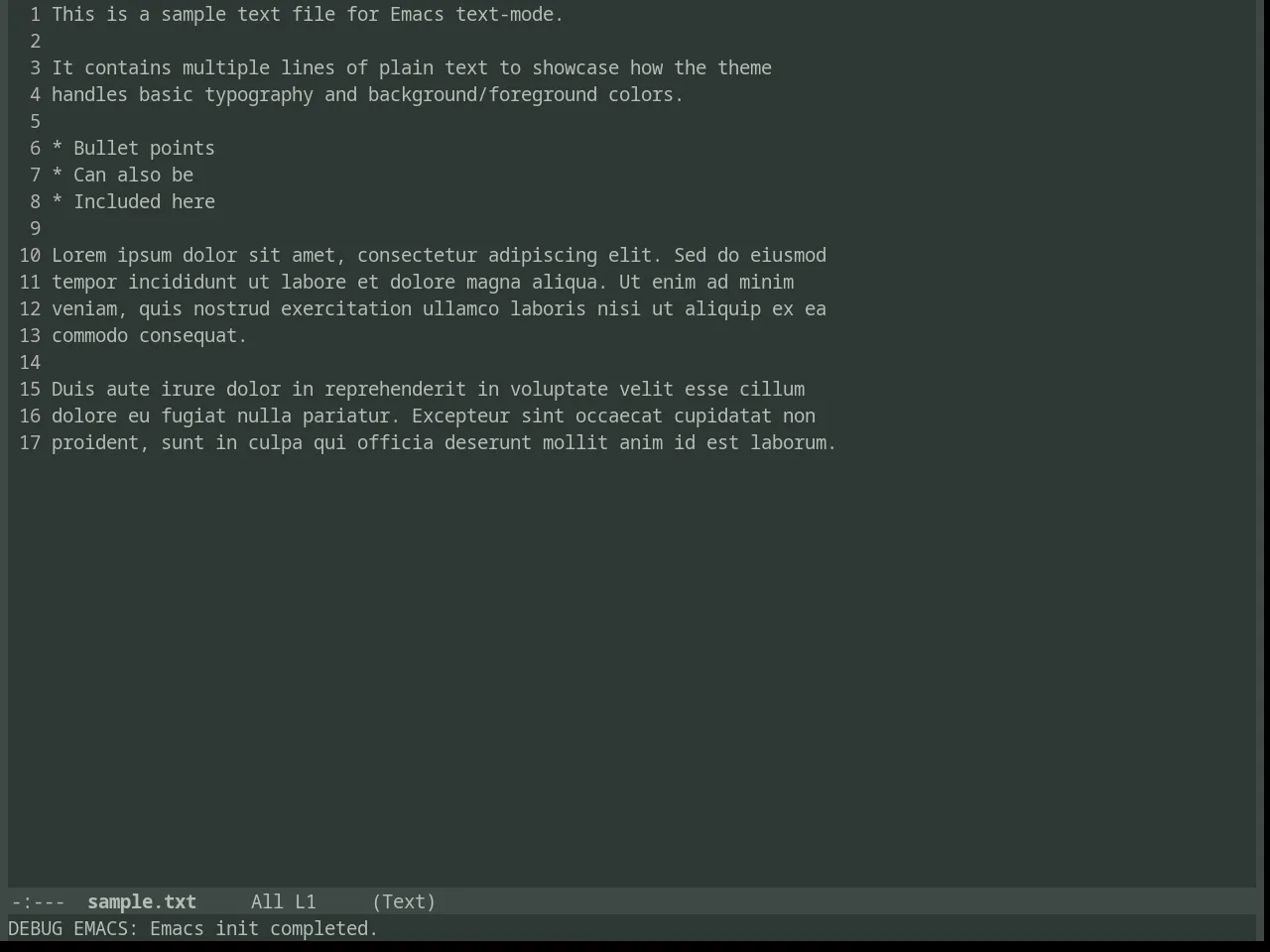 Deviant Theme in text-mode