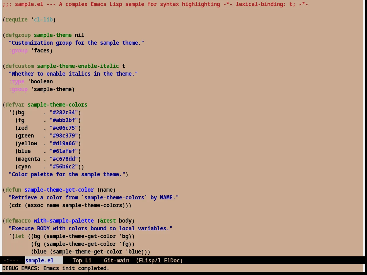 Digital Ofs1 Theme in emacs-lisp-mode