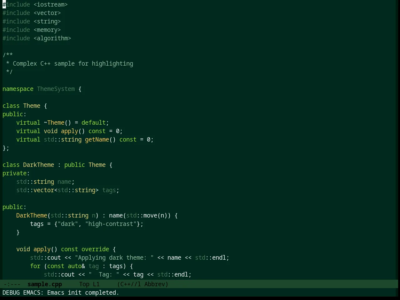 Django Theme in c++-mode
