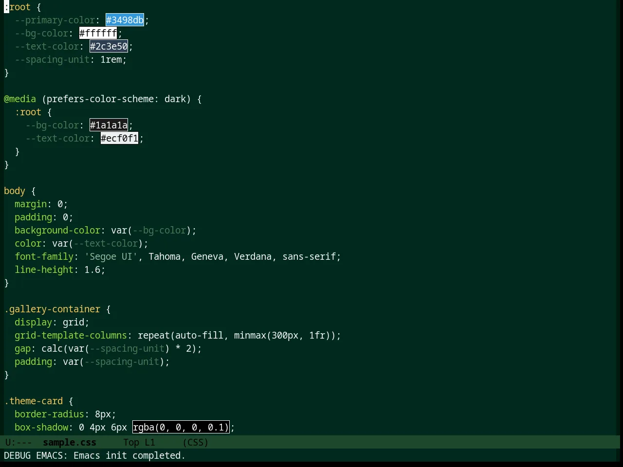 Django Theme in css-mode