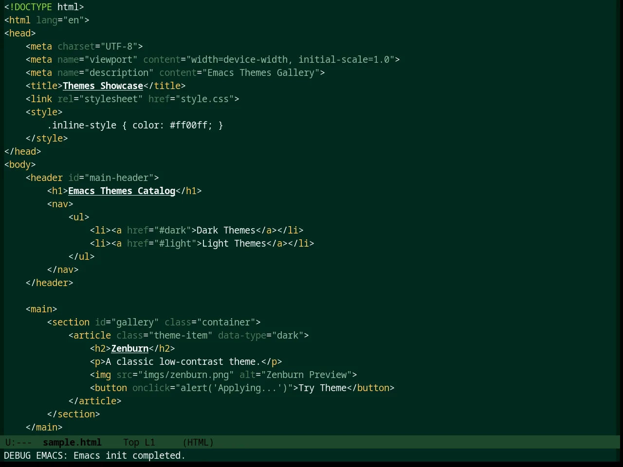 Django Theme in html-mode