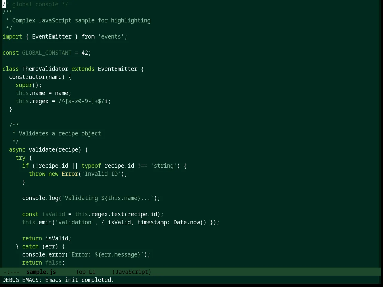 Django Theme in javascript-mode