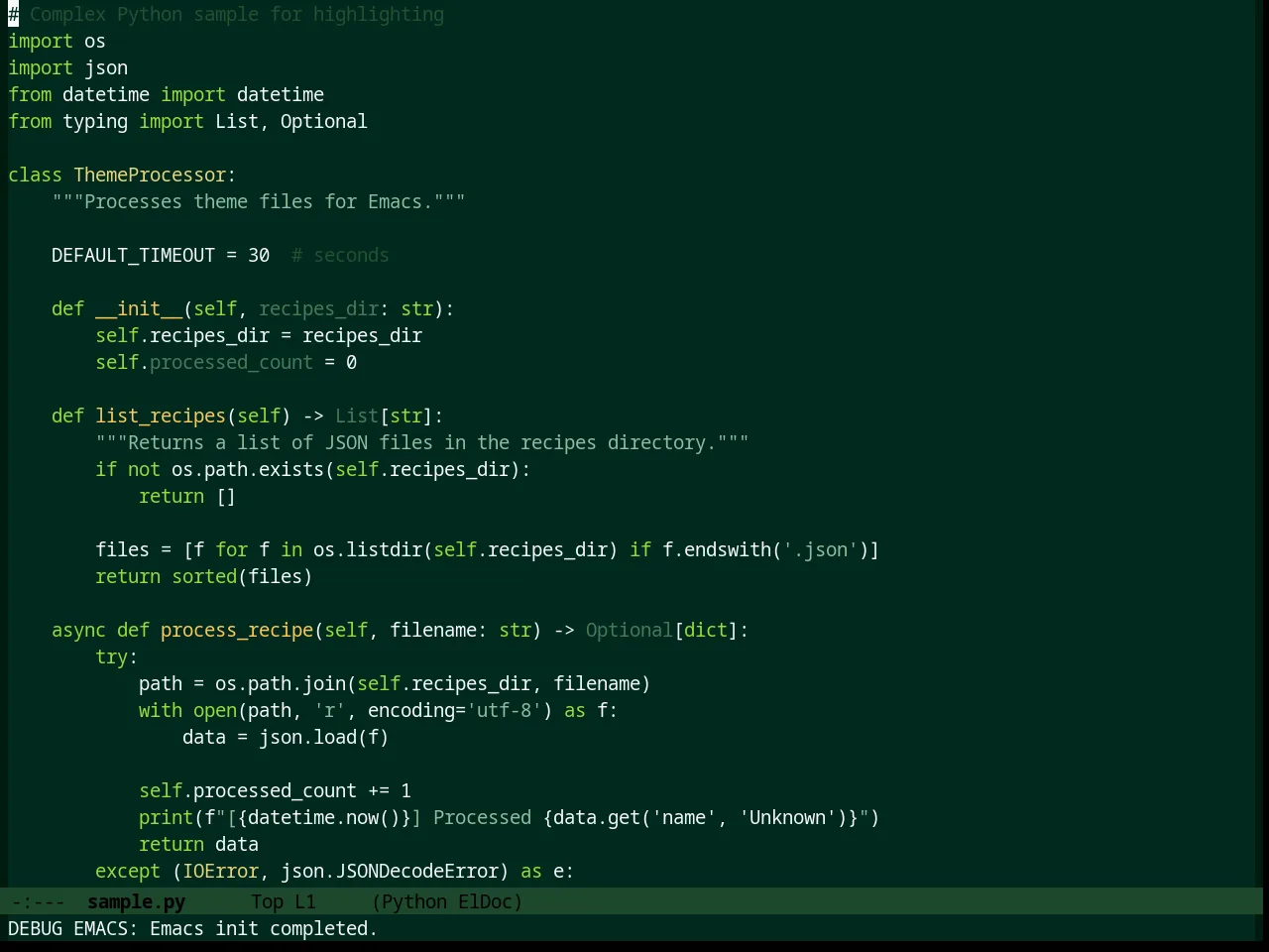 Django Theme in python-mode