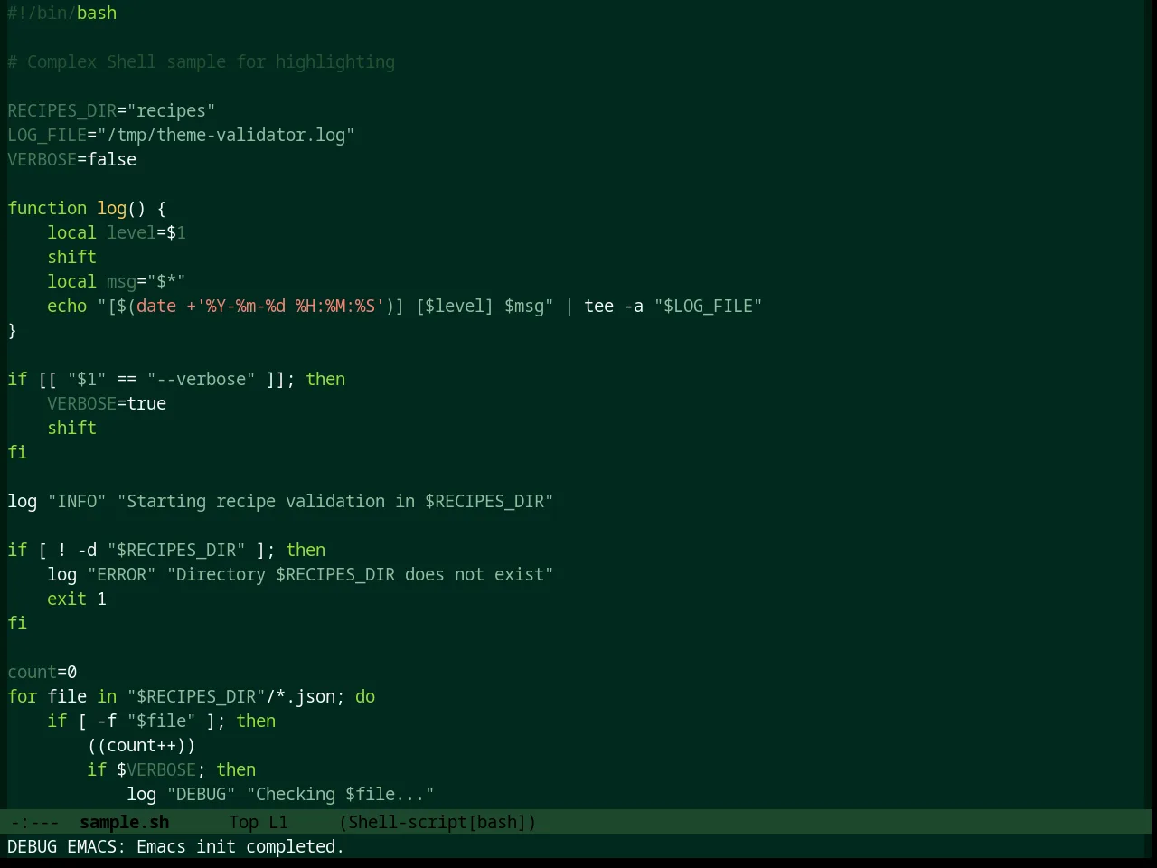 Django Theme in sh-mode