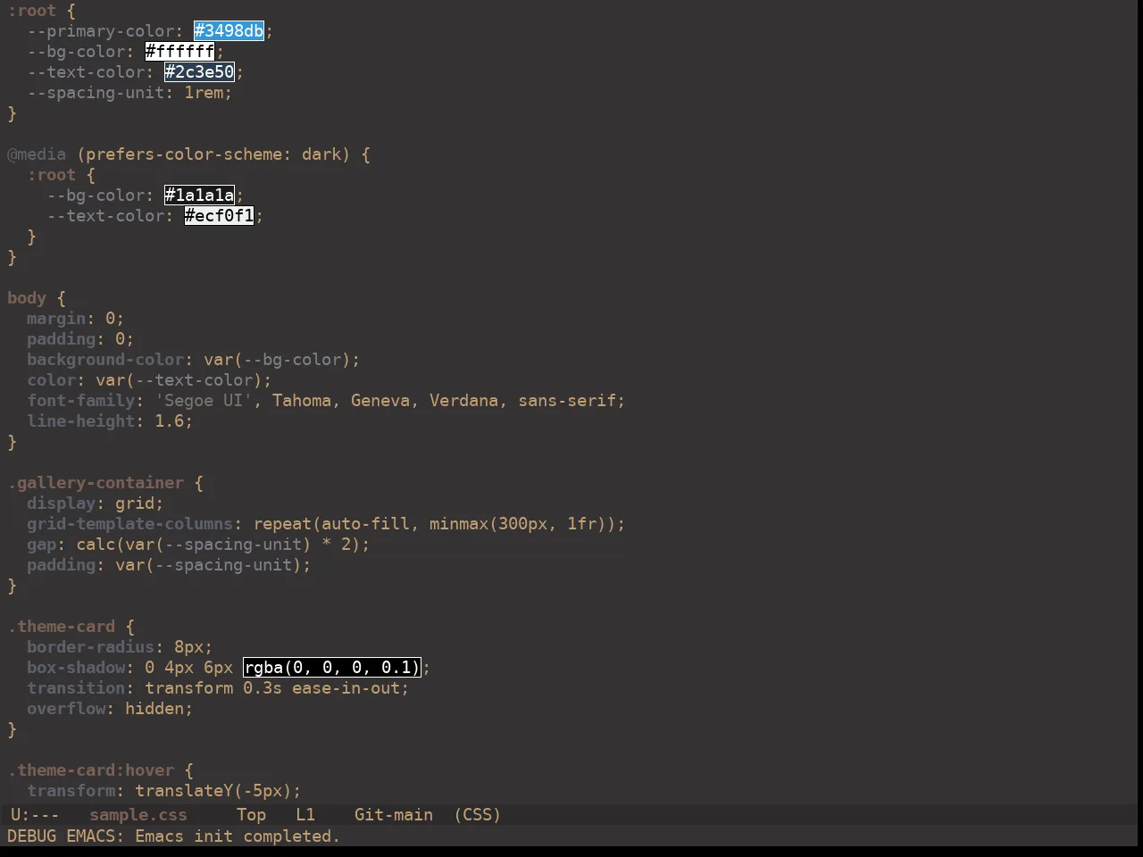 Ewal Dkeg 5725 Theme in css-mode