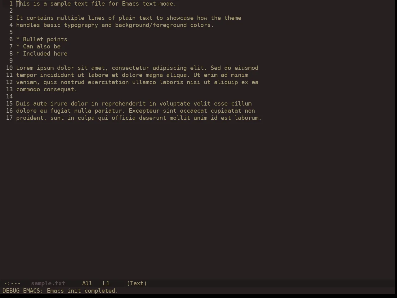 Ewal Dkeg Amiox Theme in text-mode