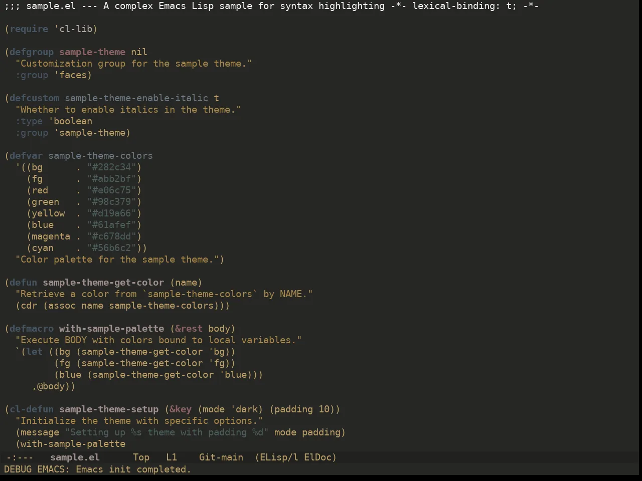 Ewal Dkeg Blend Theme in emacs-lisp-mode