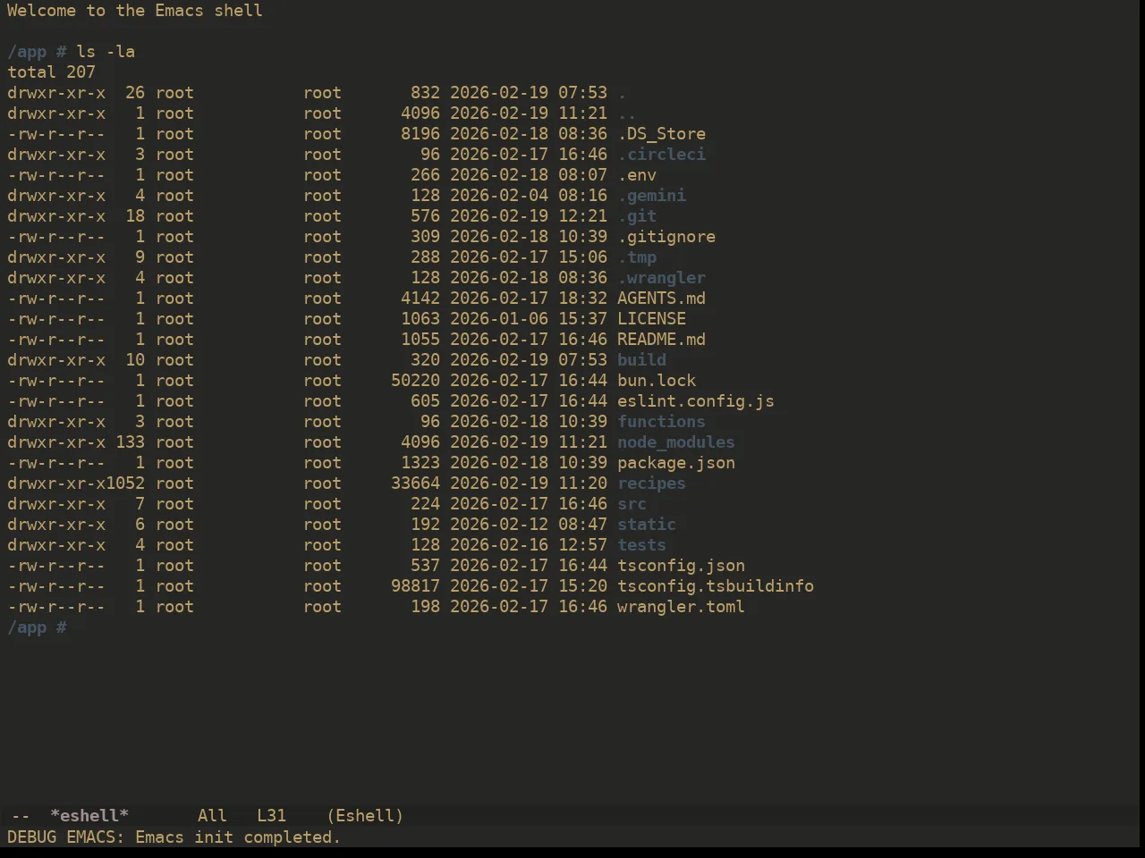 Ewal Dkeg Blend Theme in eshell