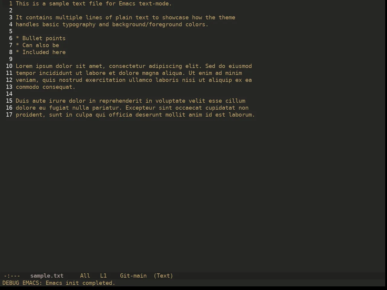Ewal Dkeg Blend Theme in text-mode