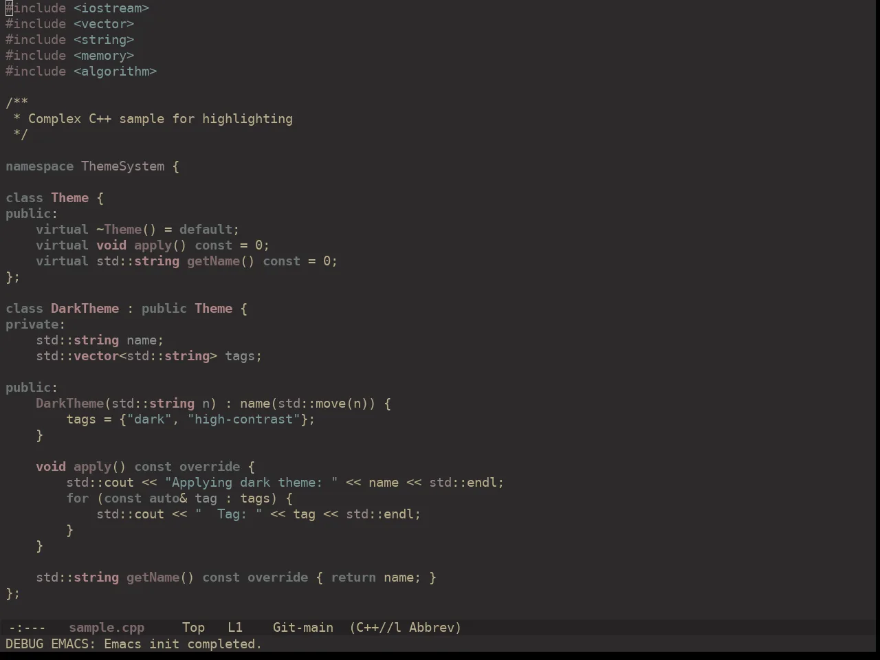 Ewal Dkeg Blok Theme in c++-mode