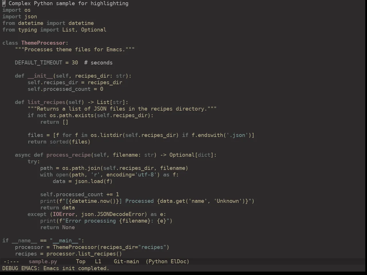 Ewal Dkeg Blok Theme in python-mode