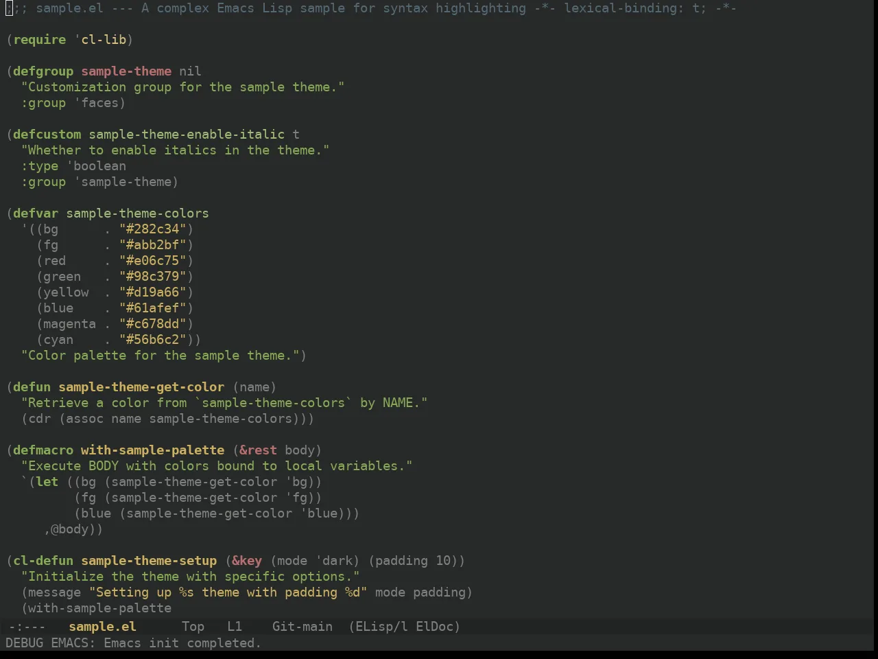 Ewal Dkeg Bluetype Theme in emacs-lisp-mode