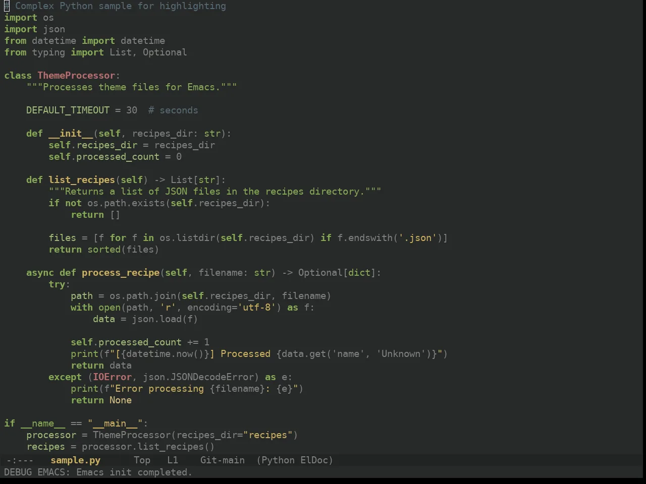 Ewal Dkeg Bluetype Theme in python-mode