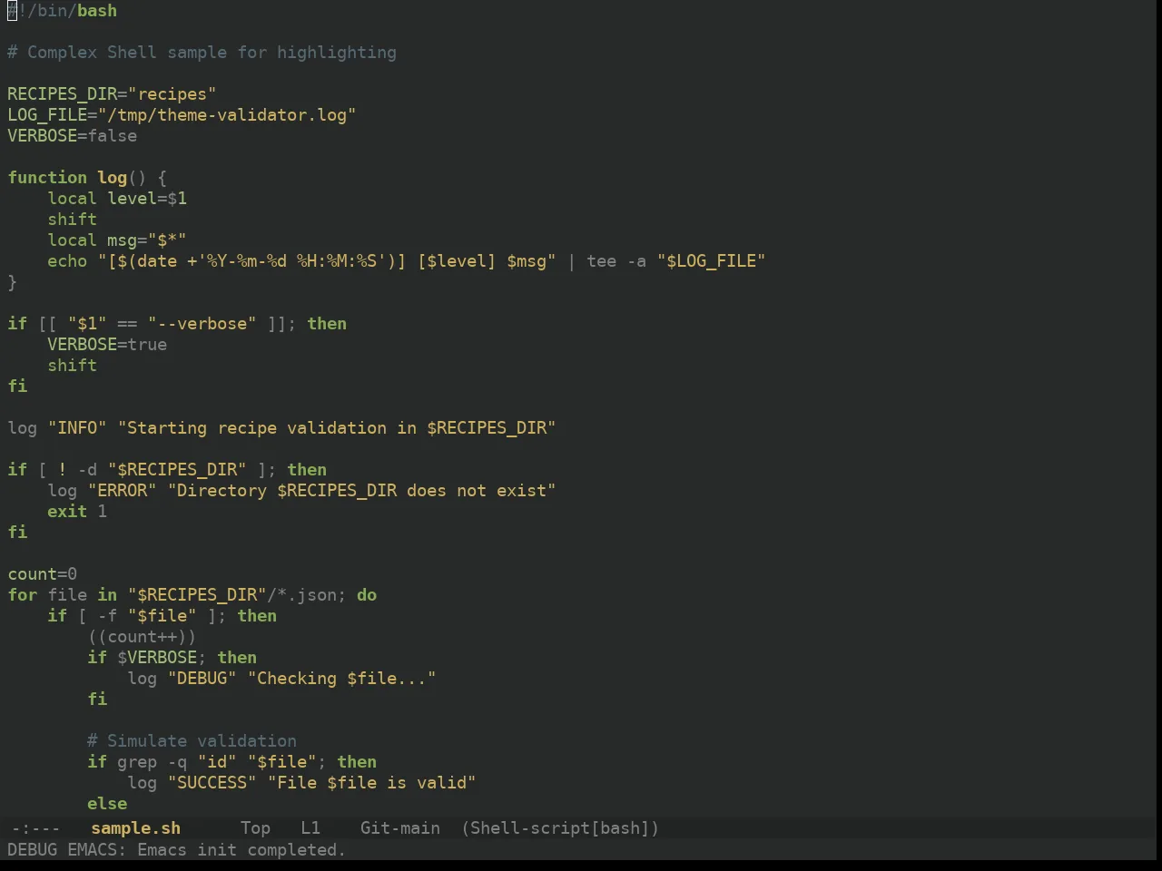 Ewal Dkeg Bluetype Theme in sh-mode