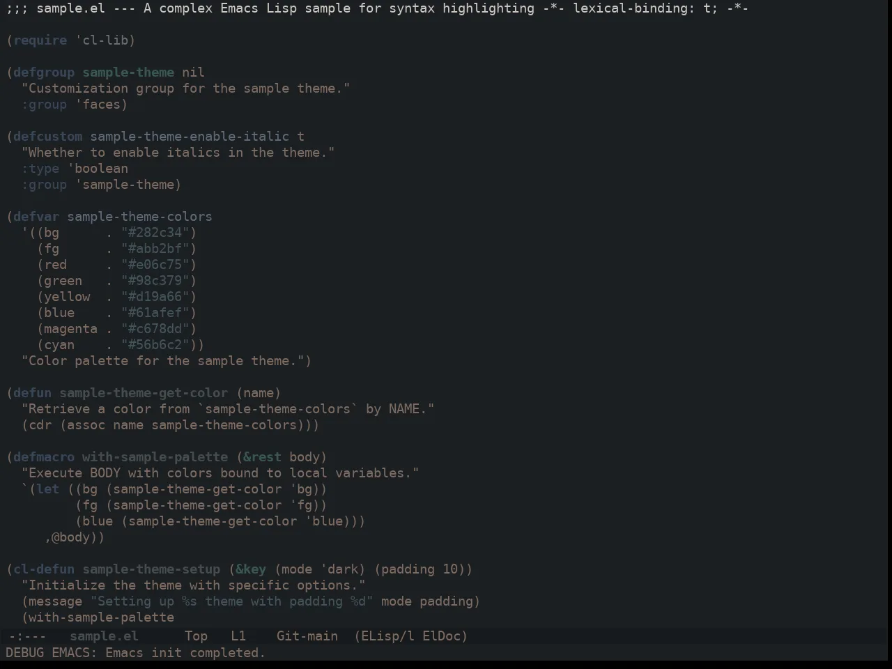 Ewal Dkeg Blumune Theme in emacs-lisp-mode