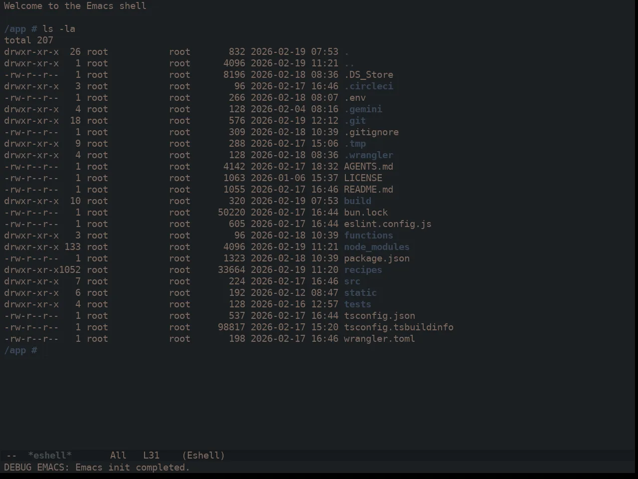 Ewal Dkeg Blumune Theme in eshell