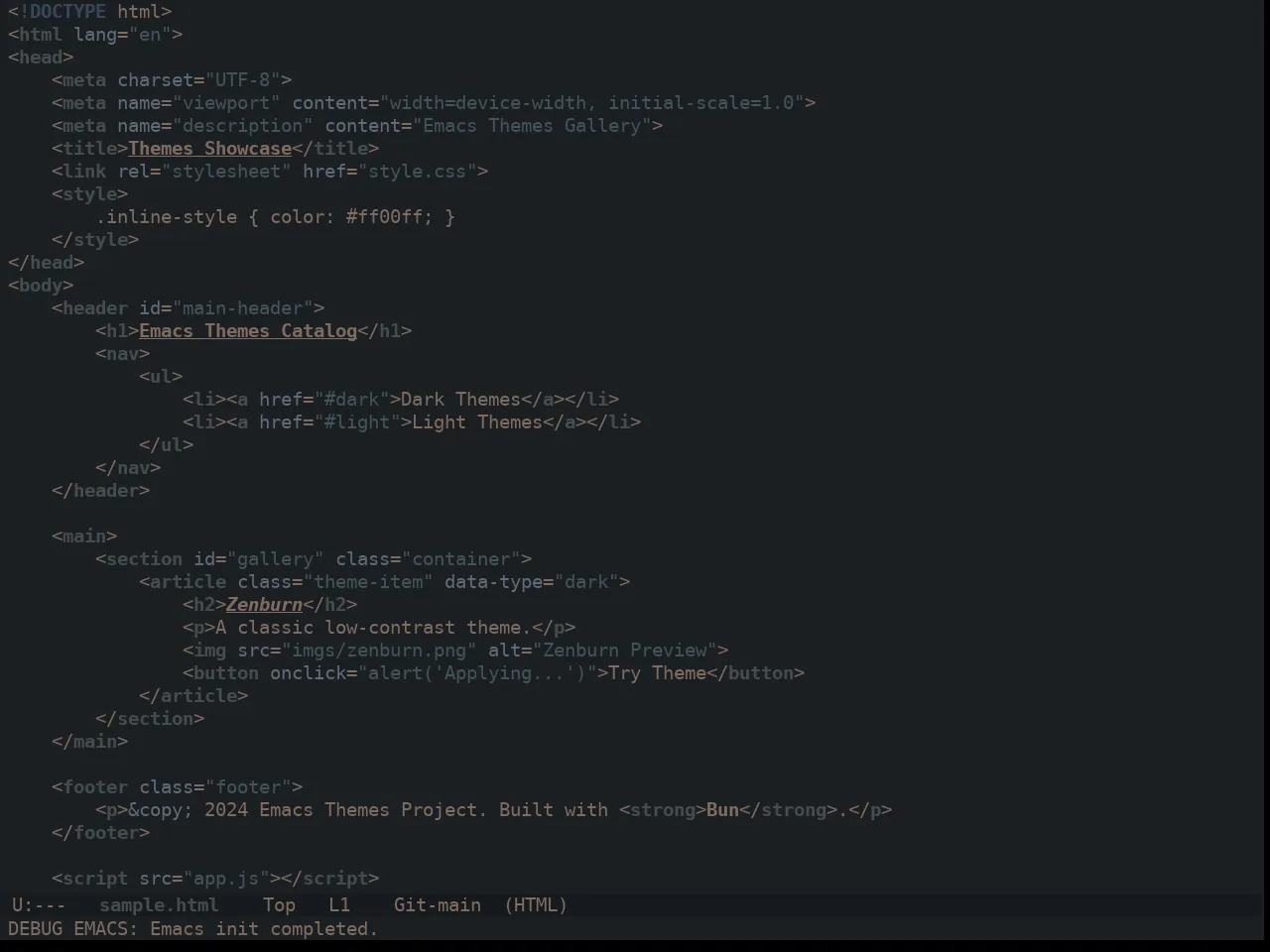 Ewal Dkeg Blumune Theme in html-mode