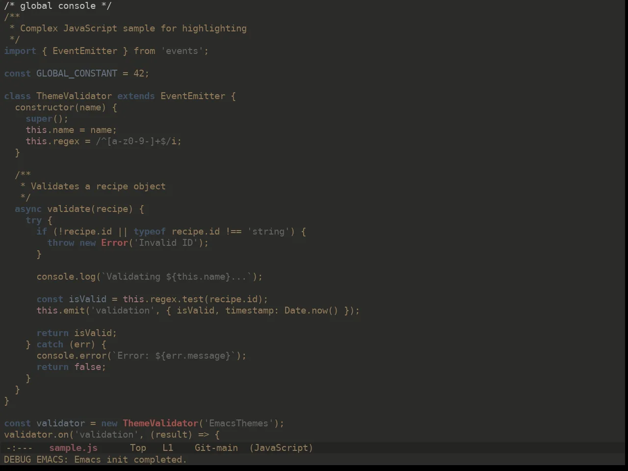 Ewal Dkeg Book Theme in javascript-mode