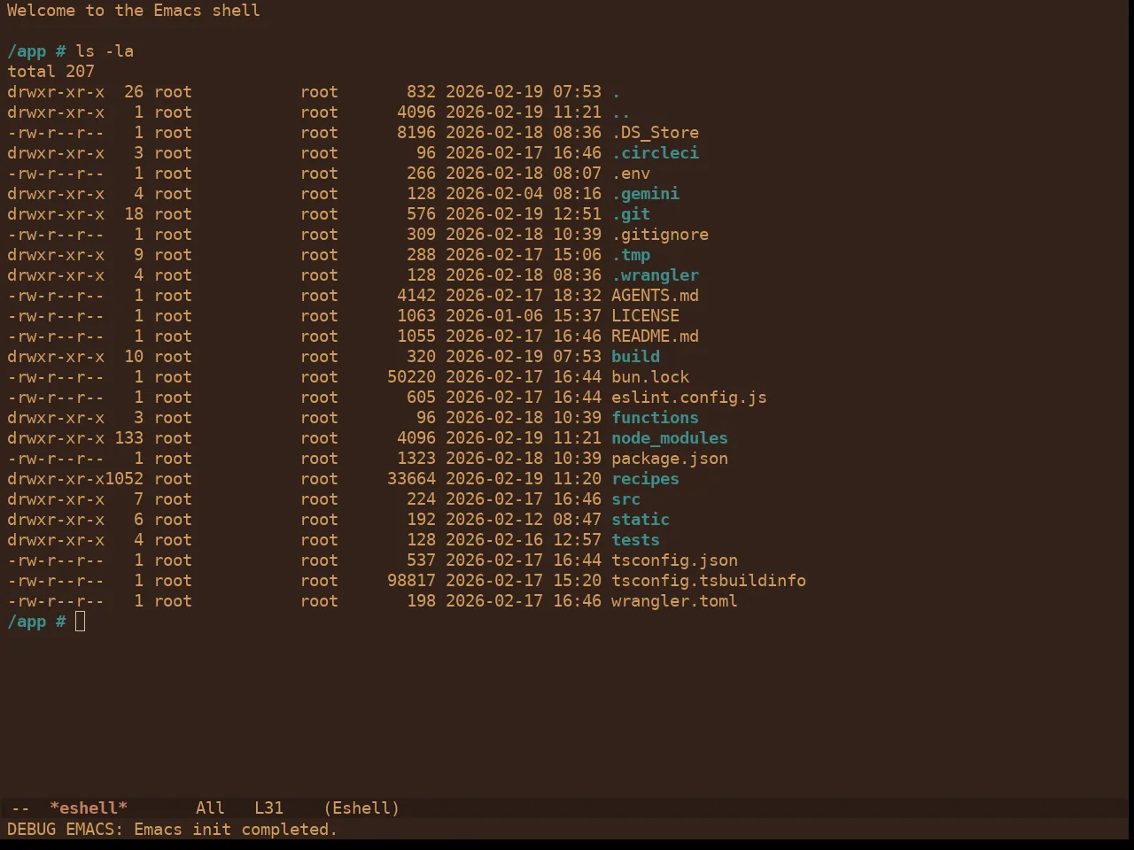 Ewal Dkeg Branch Theme in eshell