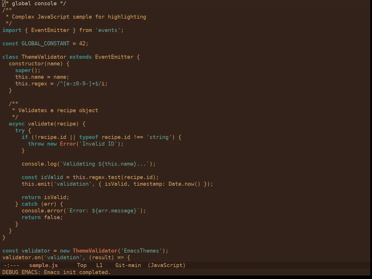 Ewal Dkeg Branch Theme in javascript-mode