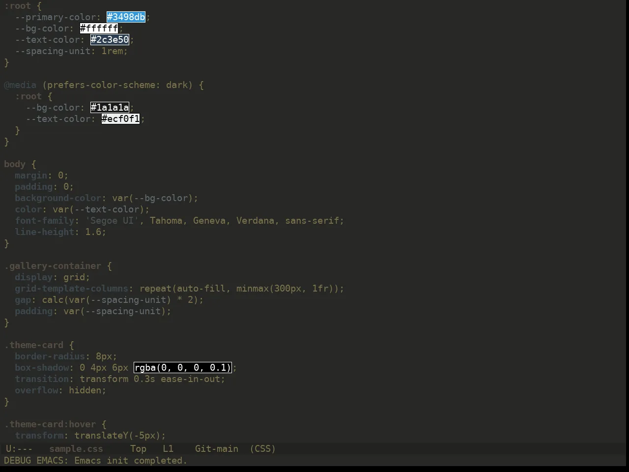 Ewal Dkeg Brownstone Theme in css-mode