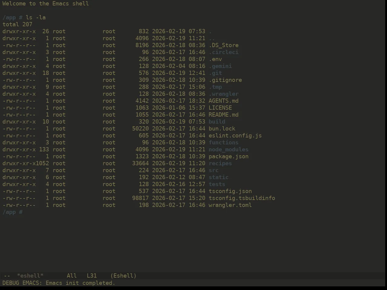 Ewal Dkeg Brownstone Theme in eshell