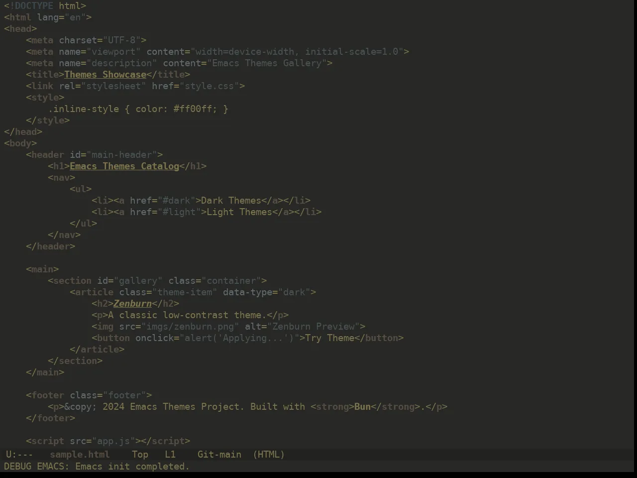 Ewal Dkeg Brownstone Theme in html-mode